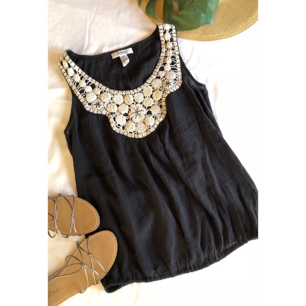STYLE & CO Embroidered Top